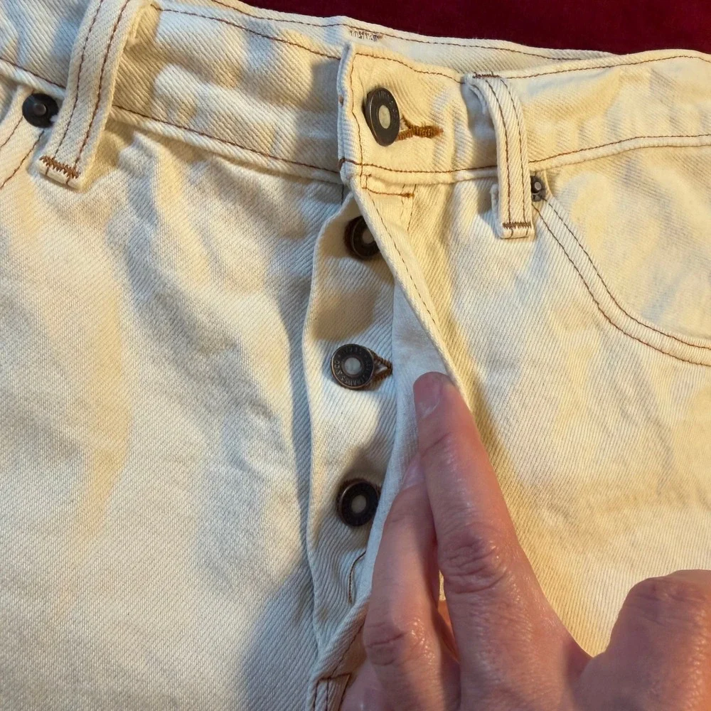 Levis‎ Premium 501 93 Cut Off Denim Shorts PRIDE Studded Embroidered Mens 30